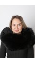 Black fox fur collar - neck warmer